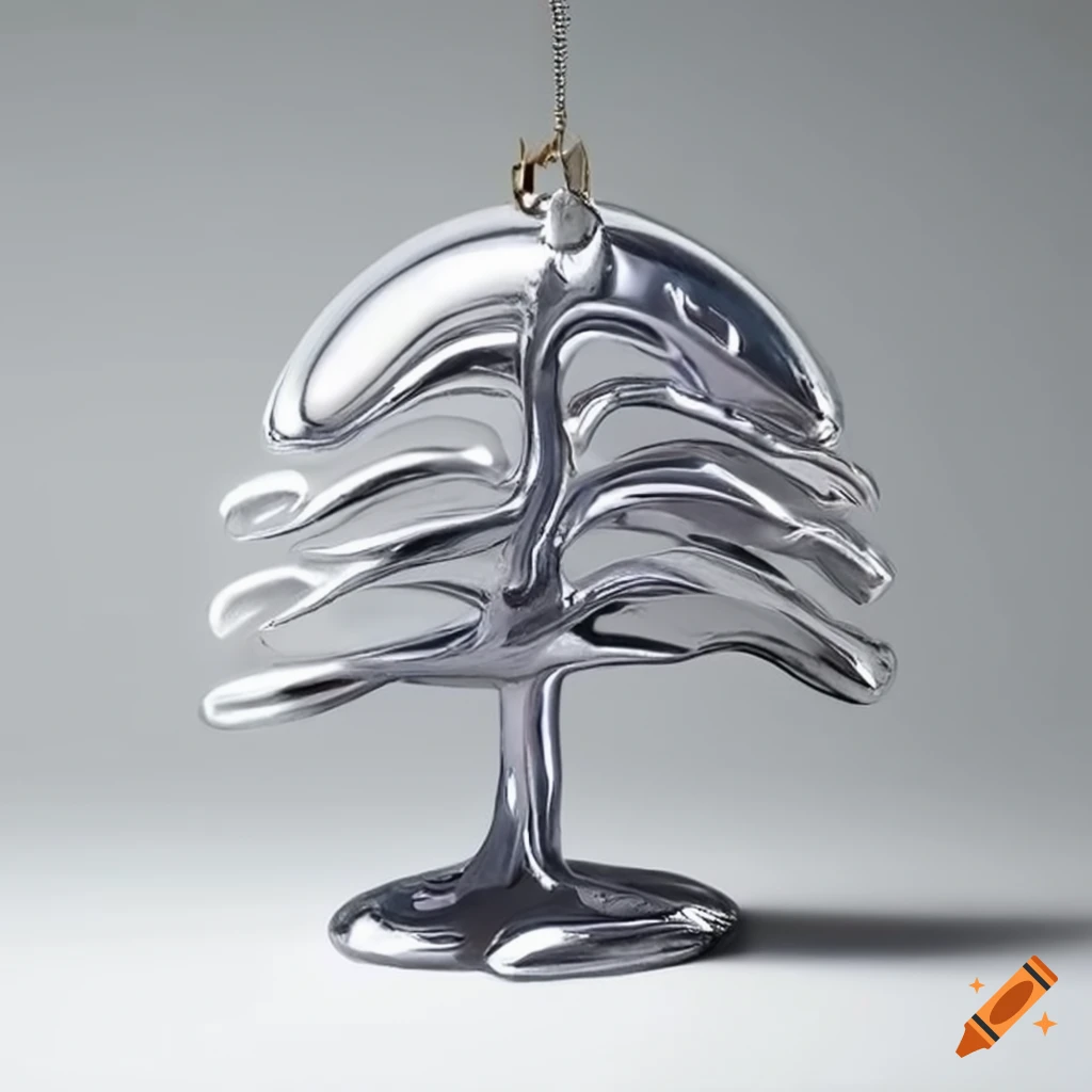 chrome tree ornament