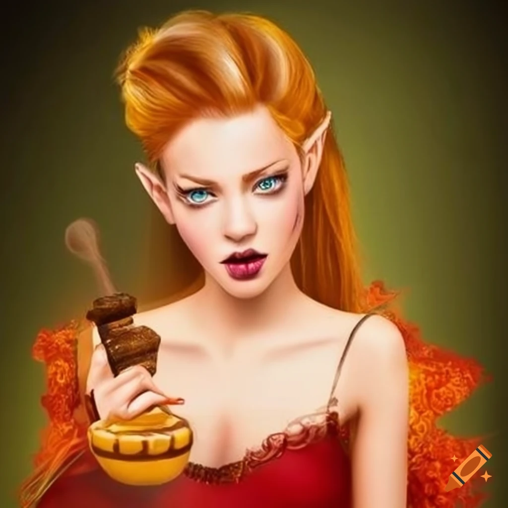 elegant elf on a honey label
