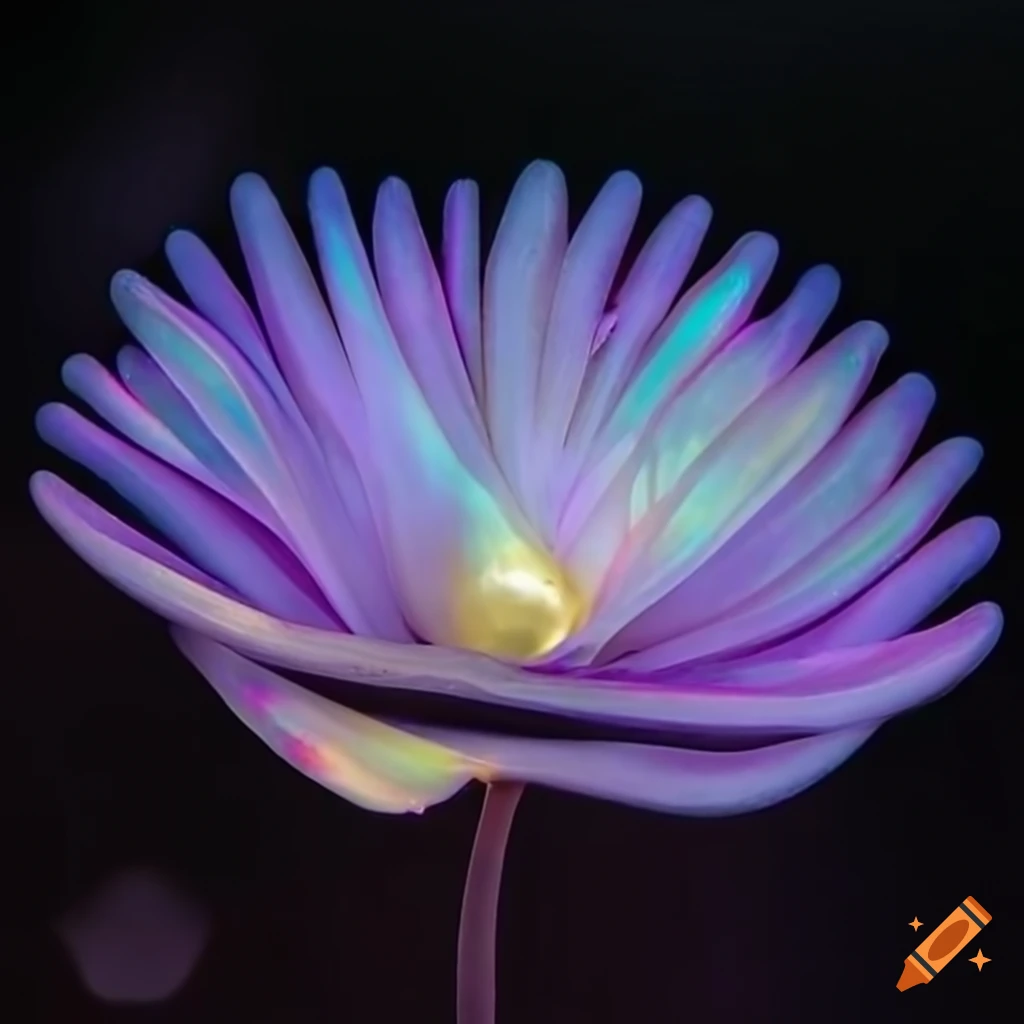realistic high resolution image of a giant iridescent seashell