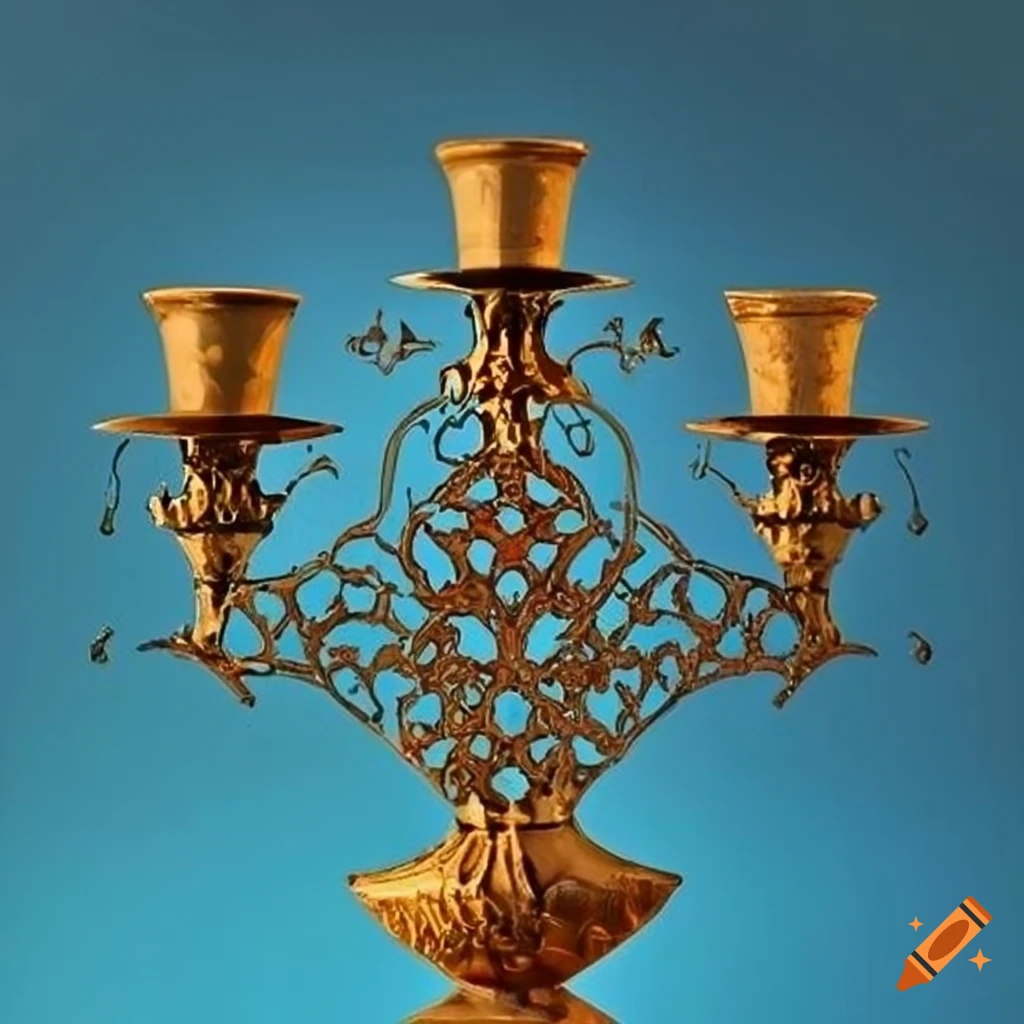 sky blue ornamental Islamic art lamp
