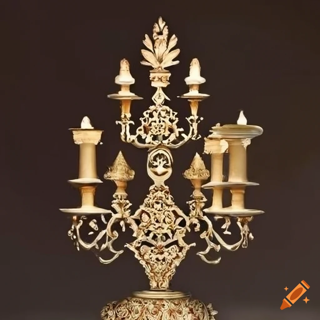 ornamental Islamic art candelabrum
