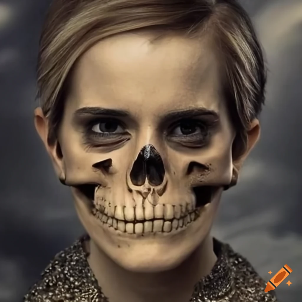 Emma watson as halfskull ghost rider on Craiyon