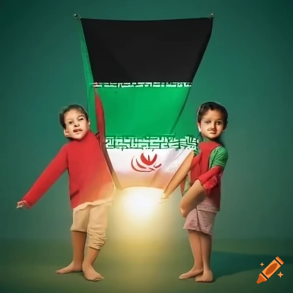 image of Iranian and Palestinian children symbolizing unity