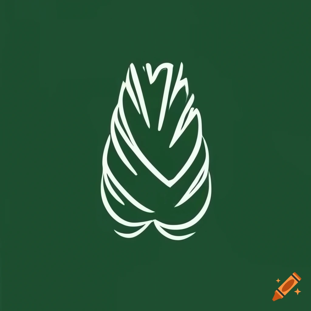 Minimalist green tree logo representing forest ecosystems on Craiyon