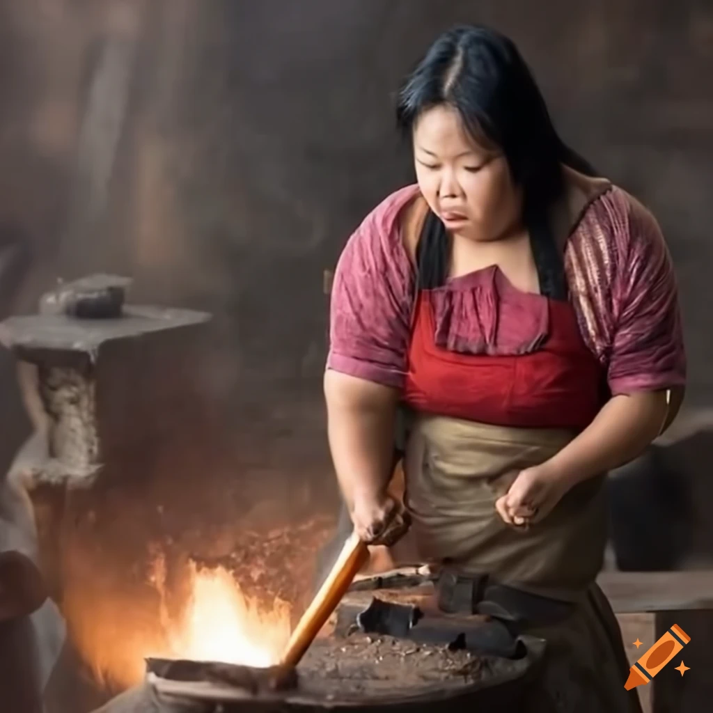 medieval blacksmith at work