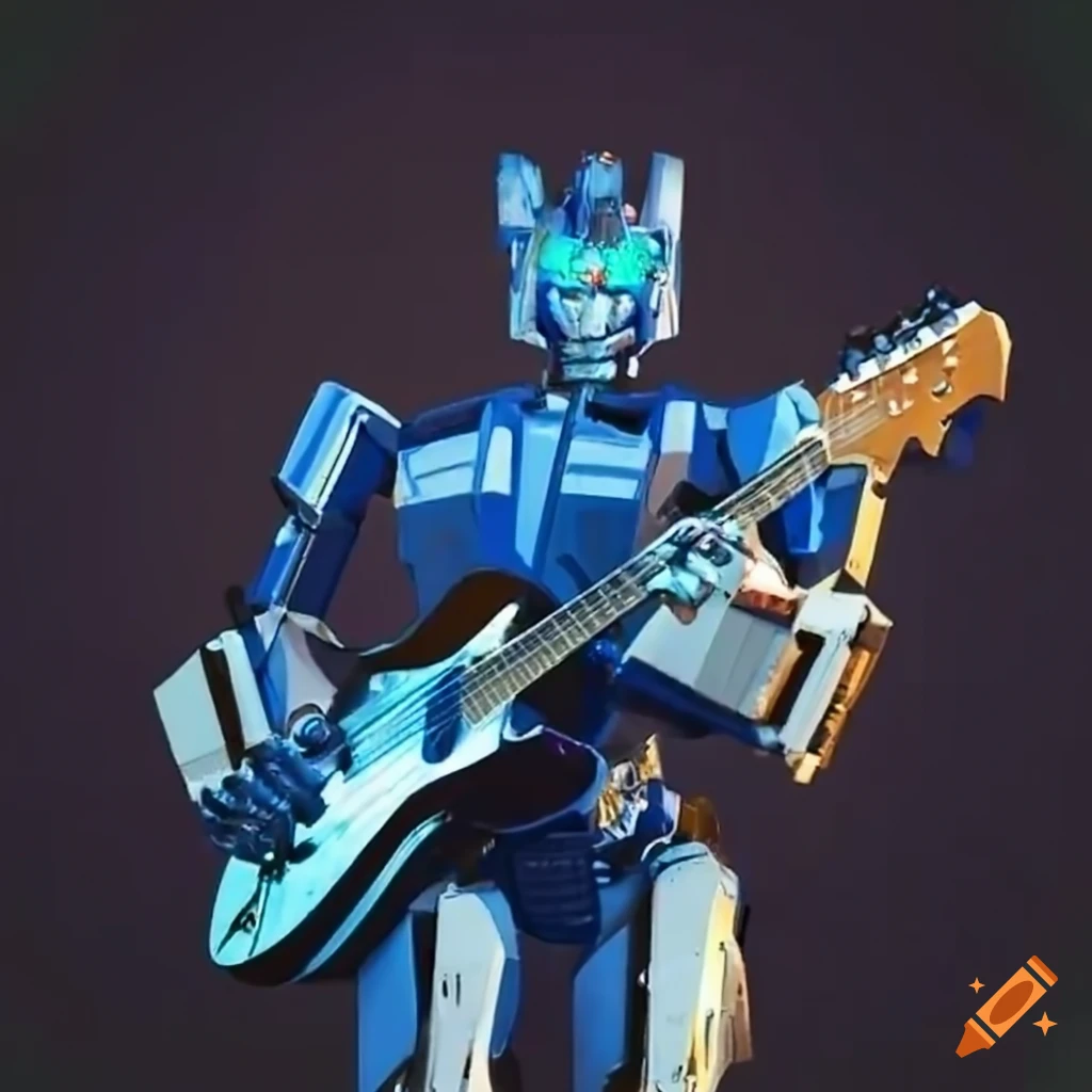 Bass guitar player in tron movie on Craiyon