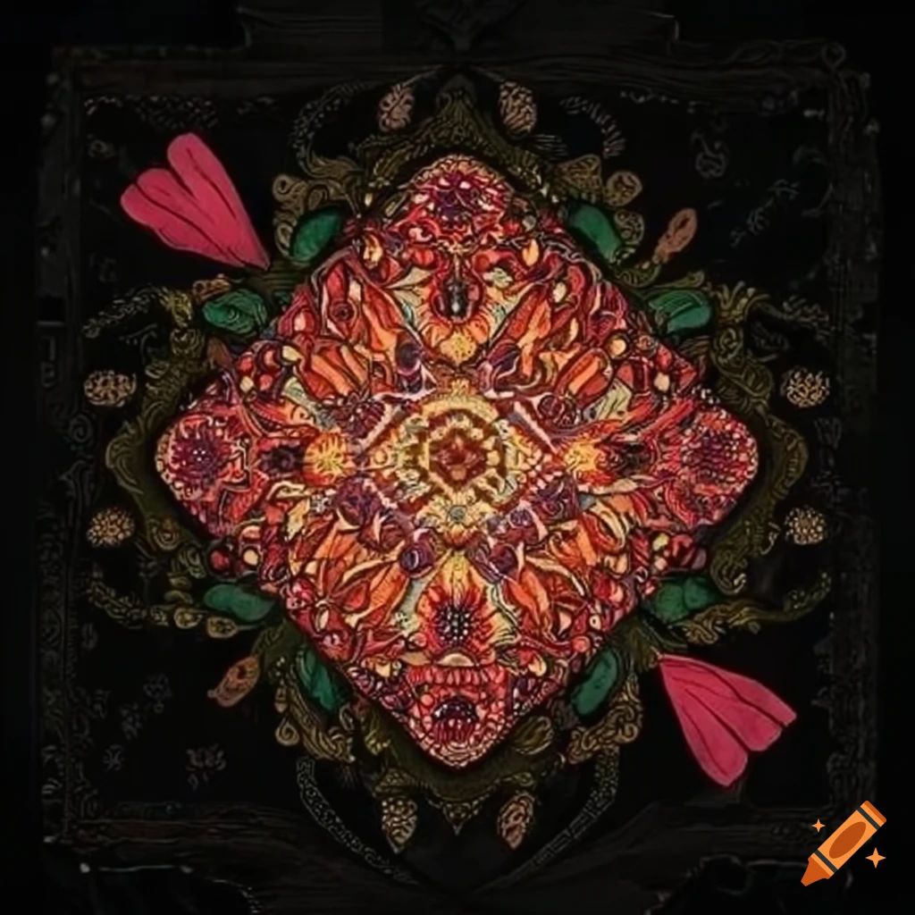 colorful folk art geometric design