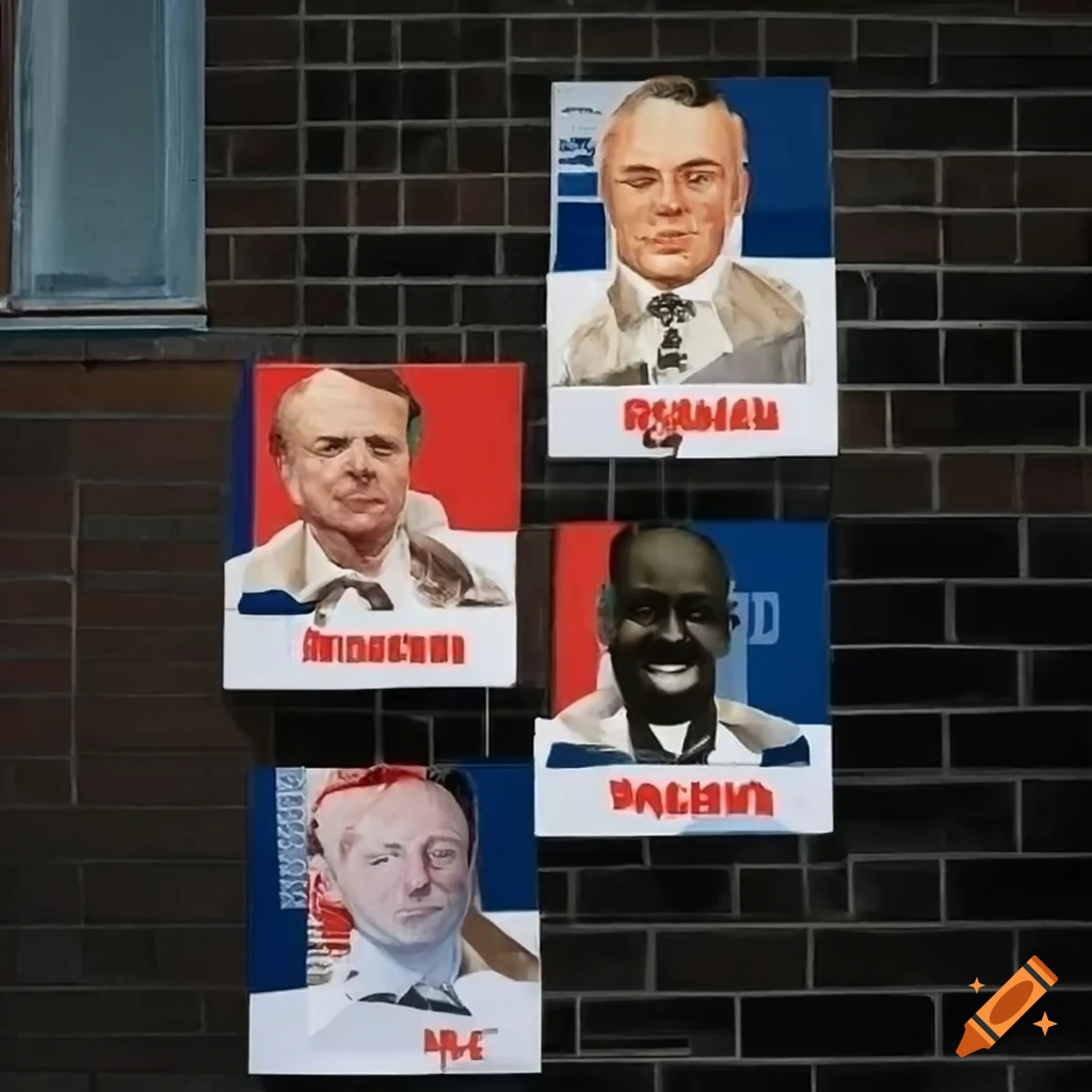Dutch election posters with male and female portraits