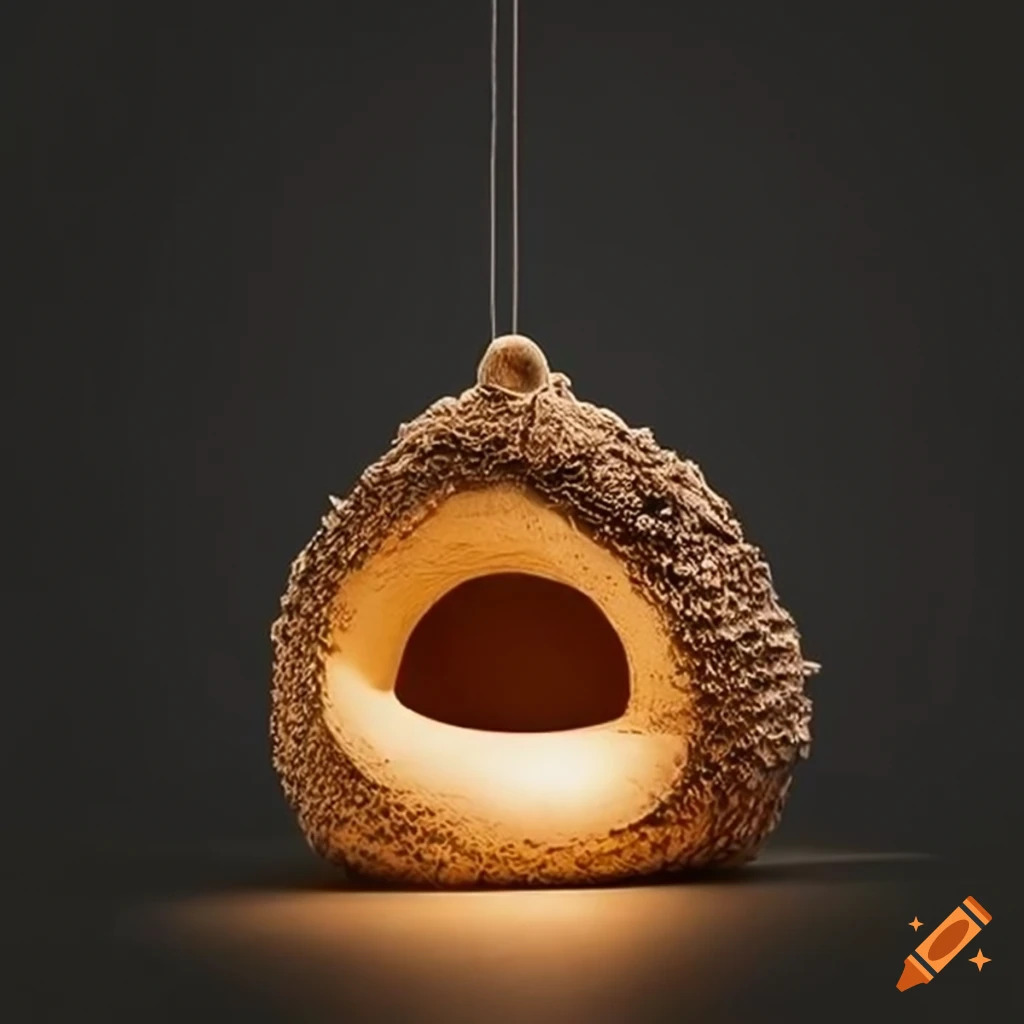 Unique bird nestshaped lamps