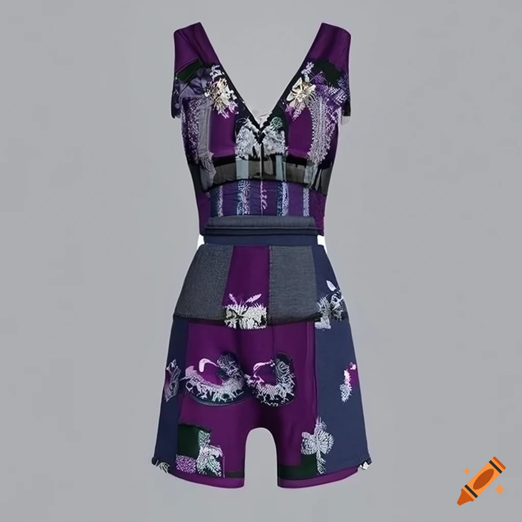 3d render of revolve ss24 playsuit with abstract print on Craiyon