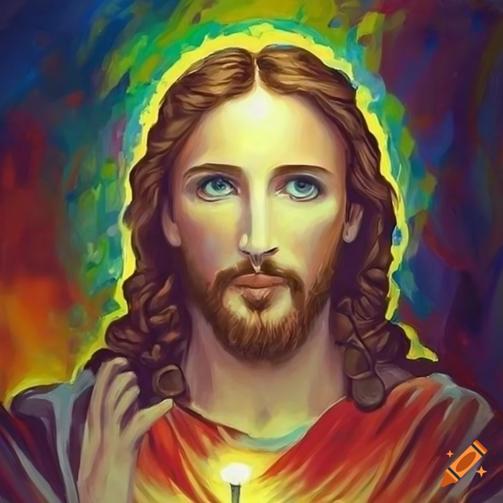 Jesus Christ for SON OF GOD on drawing colored