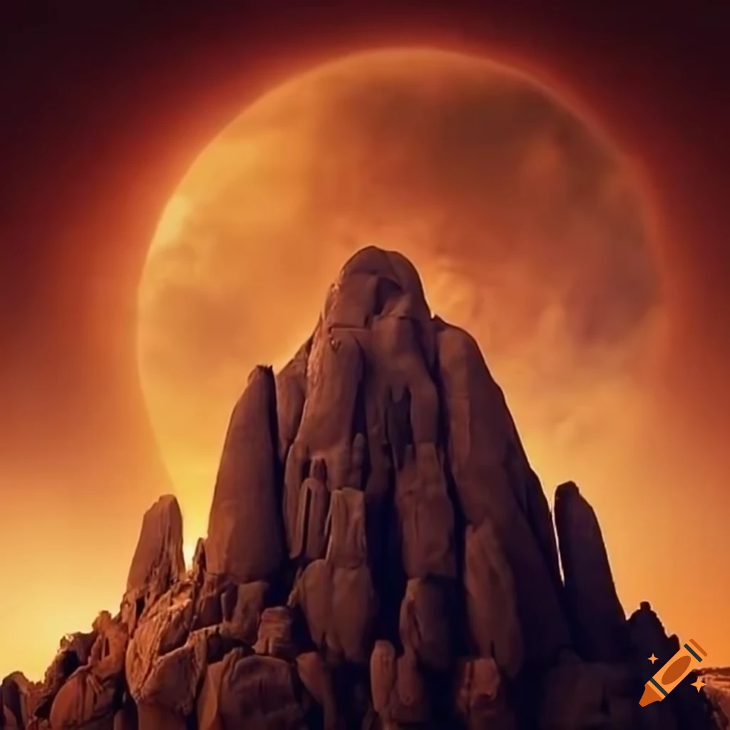 Mount sinai with the ten commandments