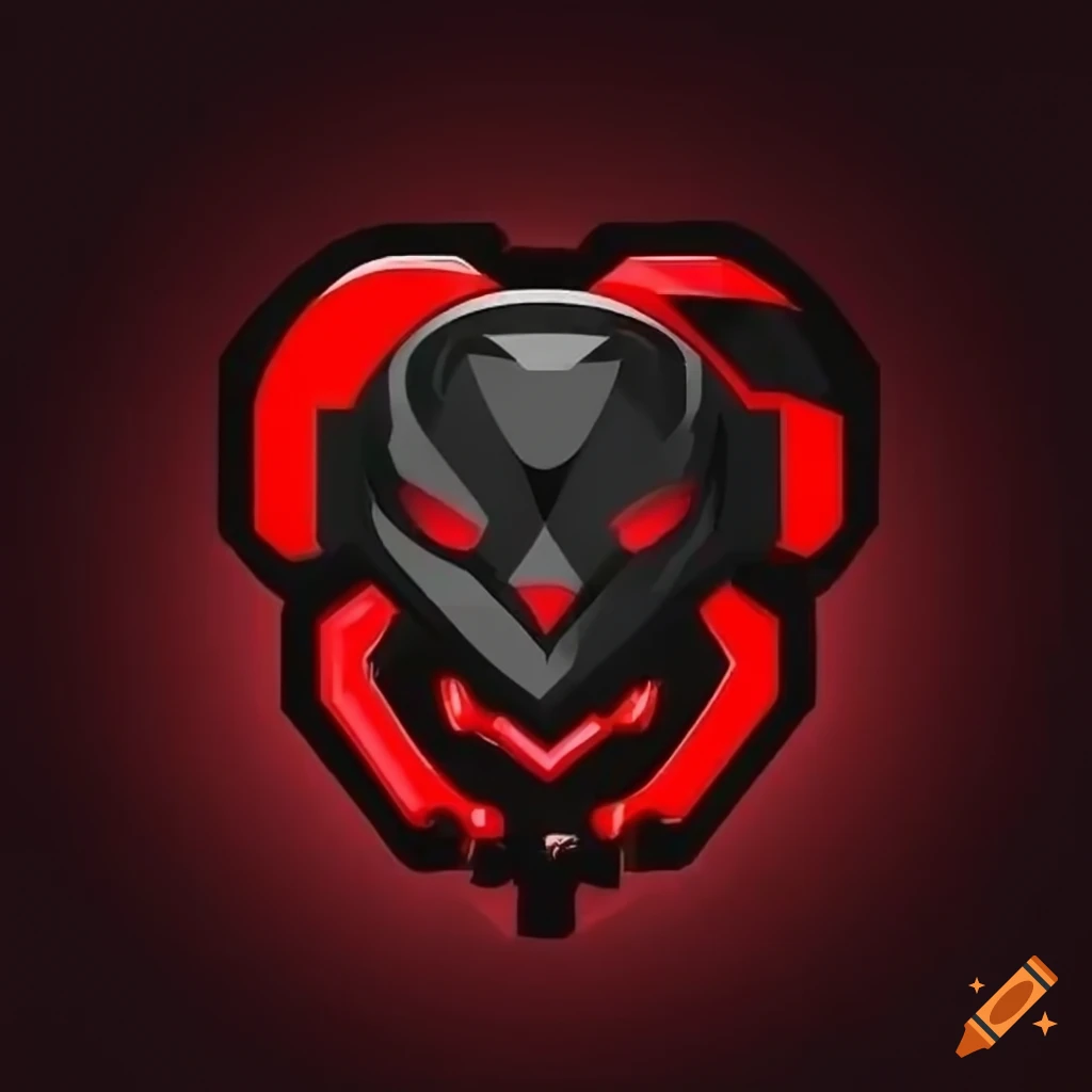 red and black gaming logo
