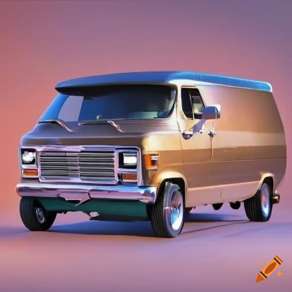 1981 gmc ram van with custom metalflake paint job on Craiyon