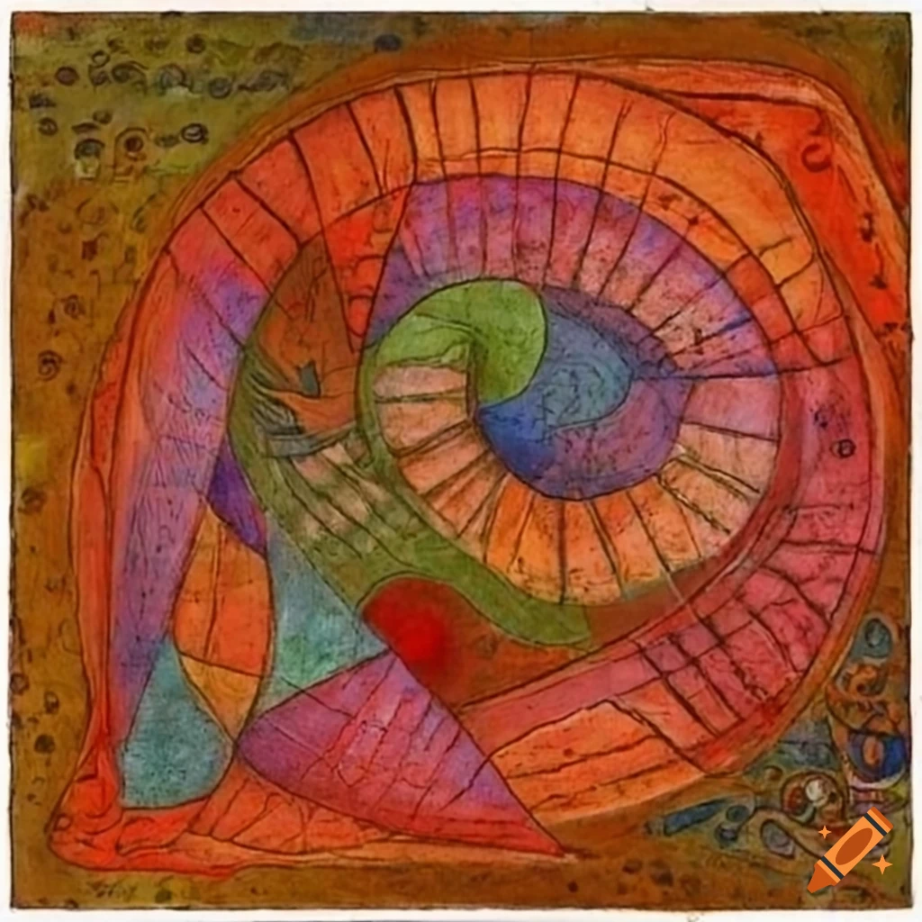 Abstract artwork inspired by Max Ernst's magical style on Craiyon
