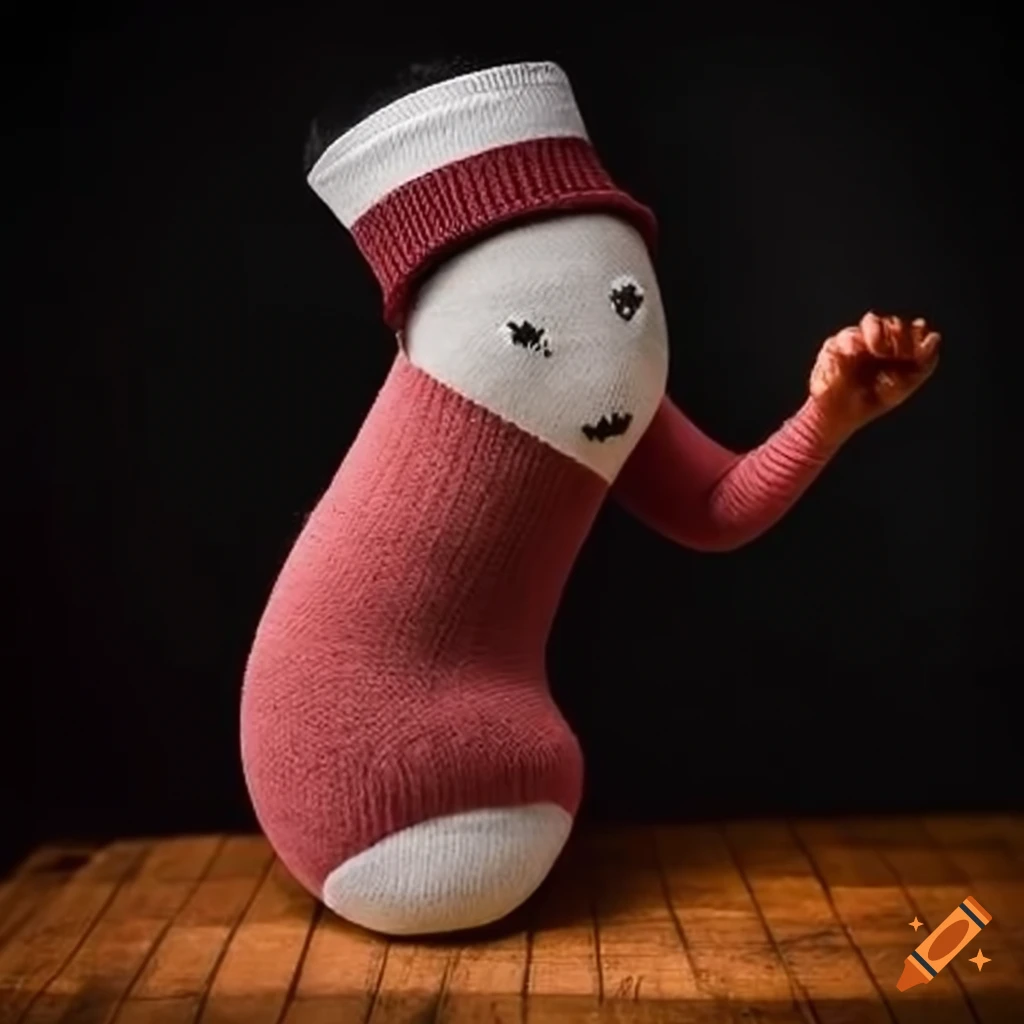 illustration of a sock character