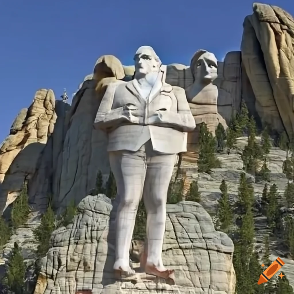 Mount Rushmore in full body pose