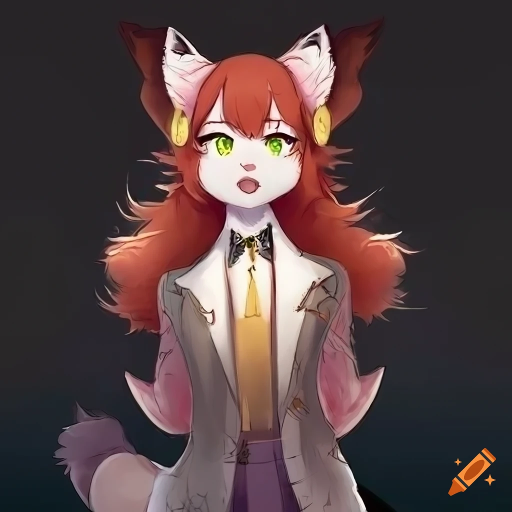 key anime visual portrait of an anthropomorphic anthro | Stable Diffusion
