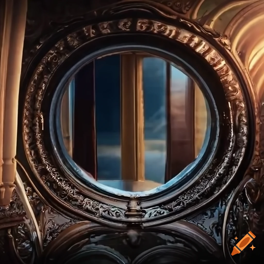 close-up of a magnificent window on a royal carriage