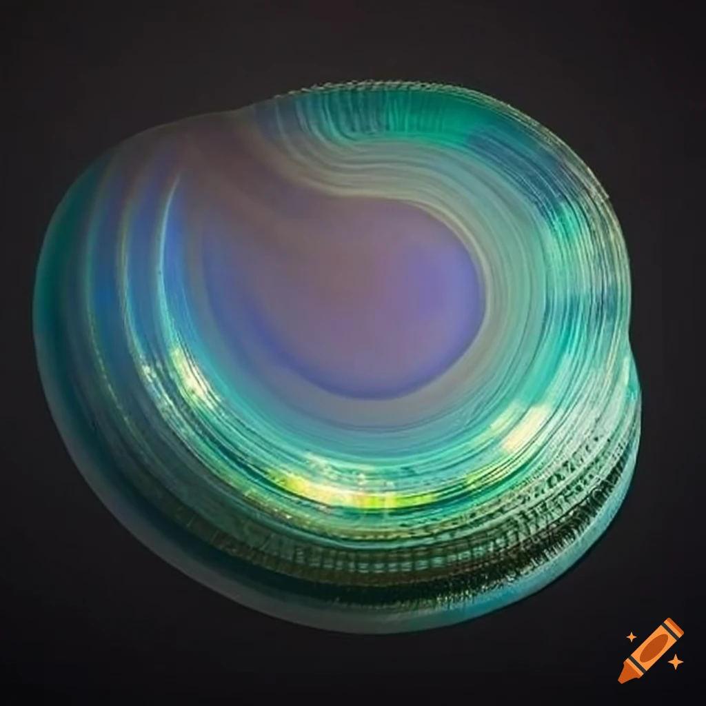 image of a realistic giant pearly seashell