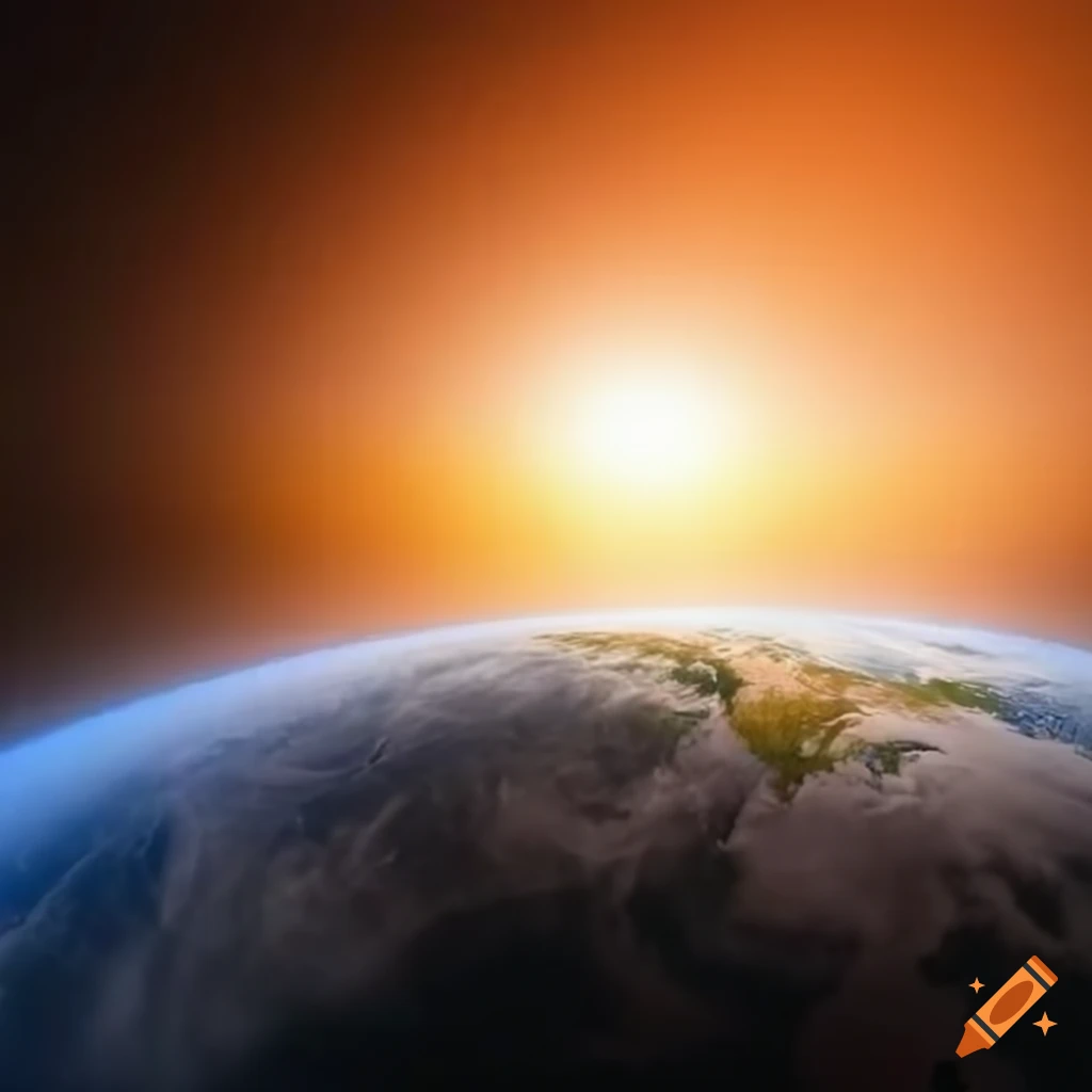 bright atmosphere of planet Earth