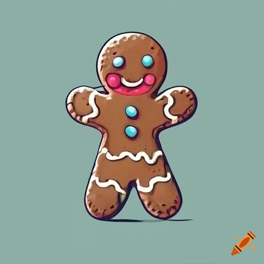 Drawing Cute Gingerbread Man Vector Hd PNG Images | EPS Free Download -  Pikbest