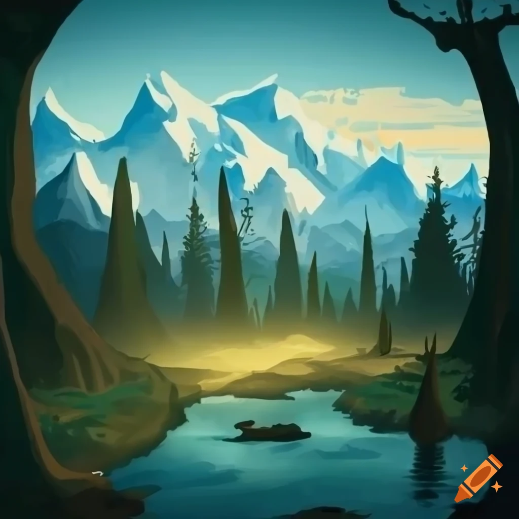 Map For A Wild West Game With Swamp Snowy Mountains And Desert On Craiyon