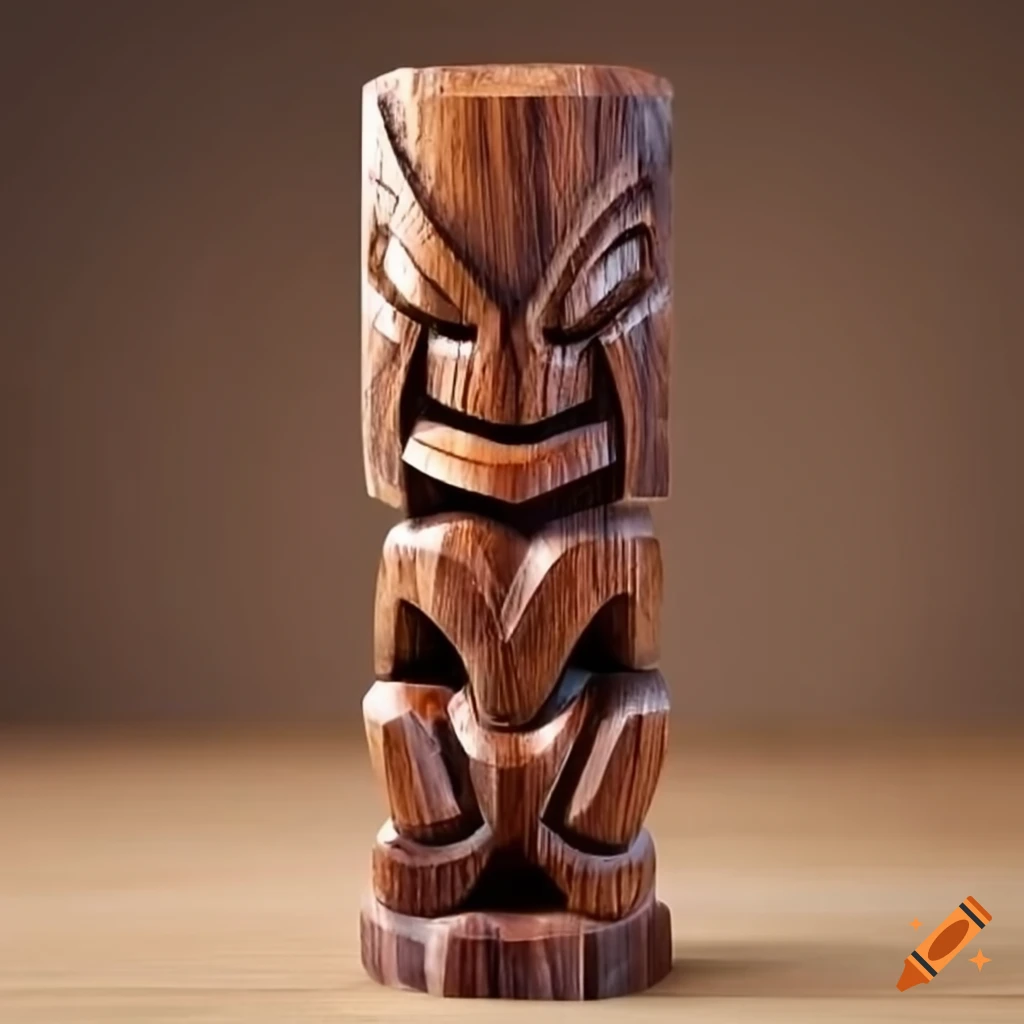 tiki carving made of Koa wood