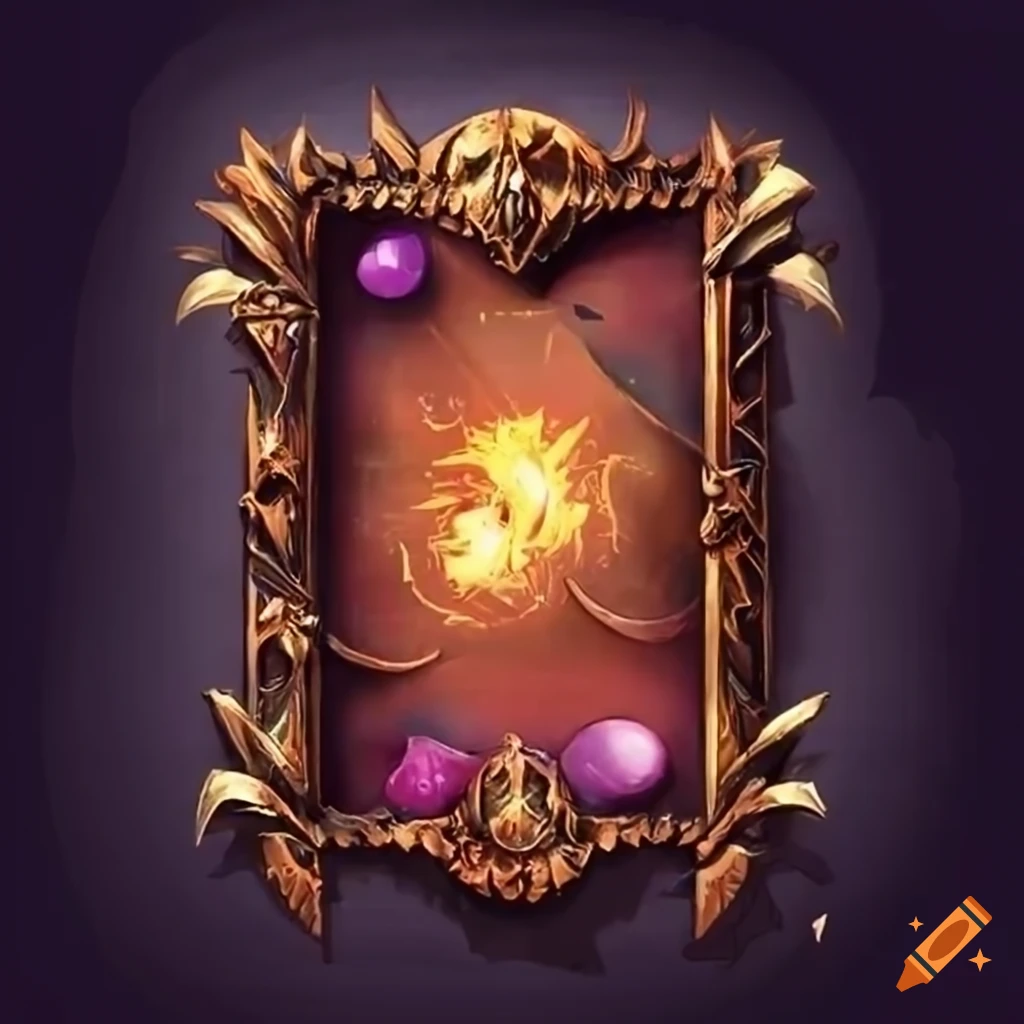 Card frame with dungeons and dragons style