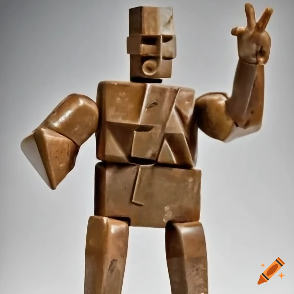 cubist depiction of vintage action figures