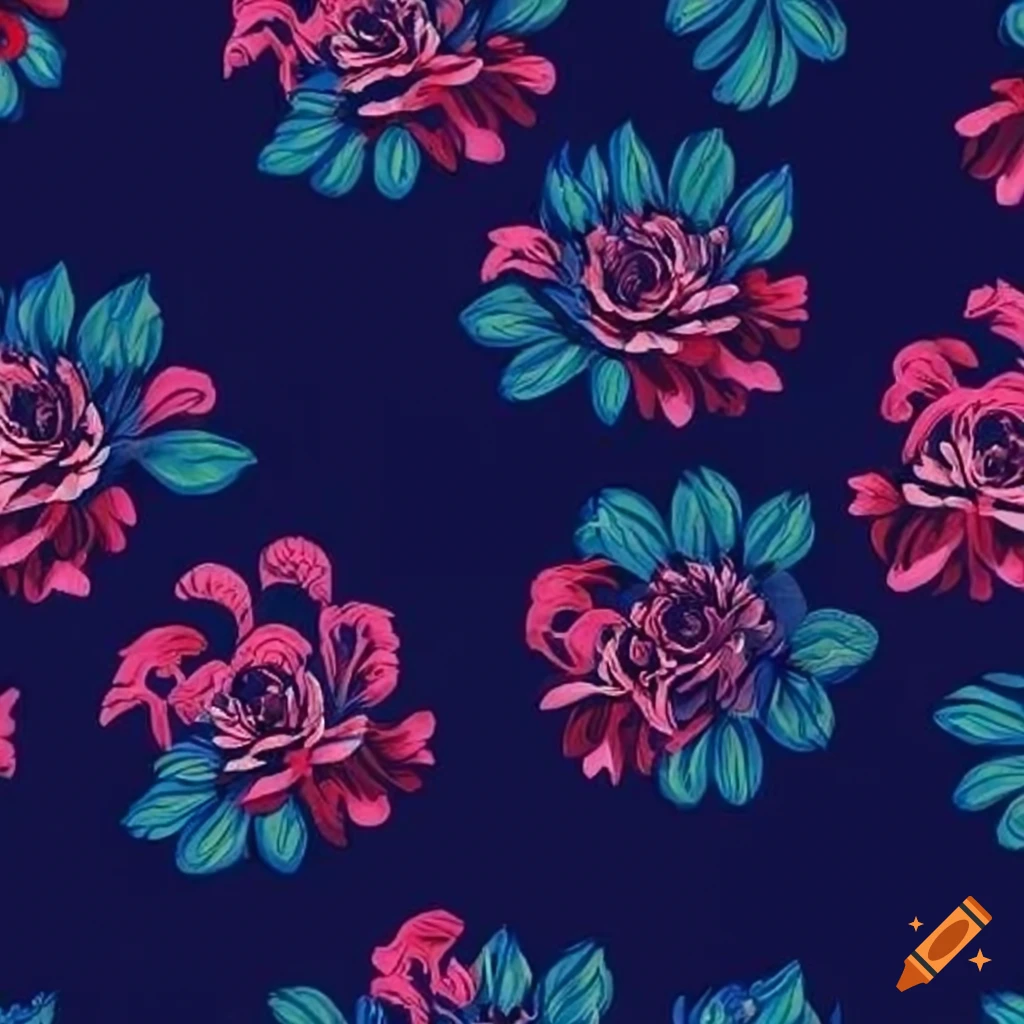 Floral pattern in a dreamy style