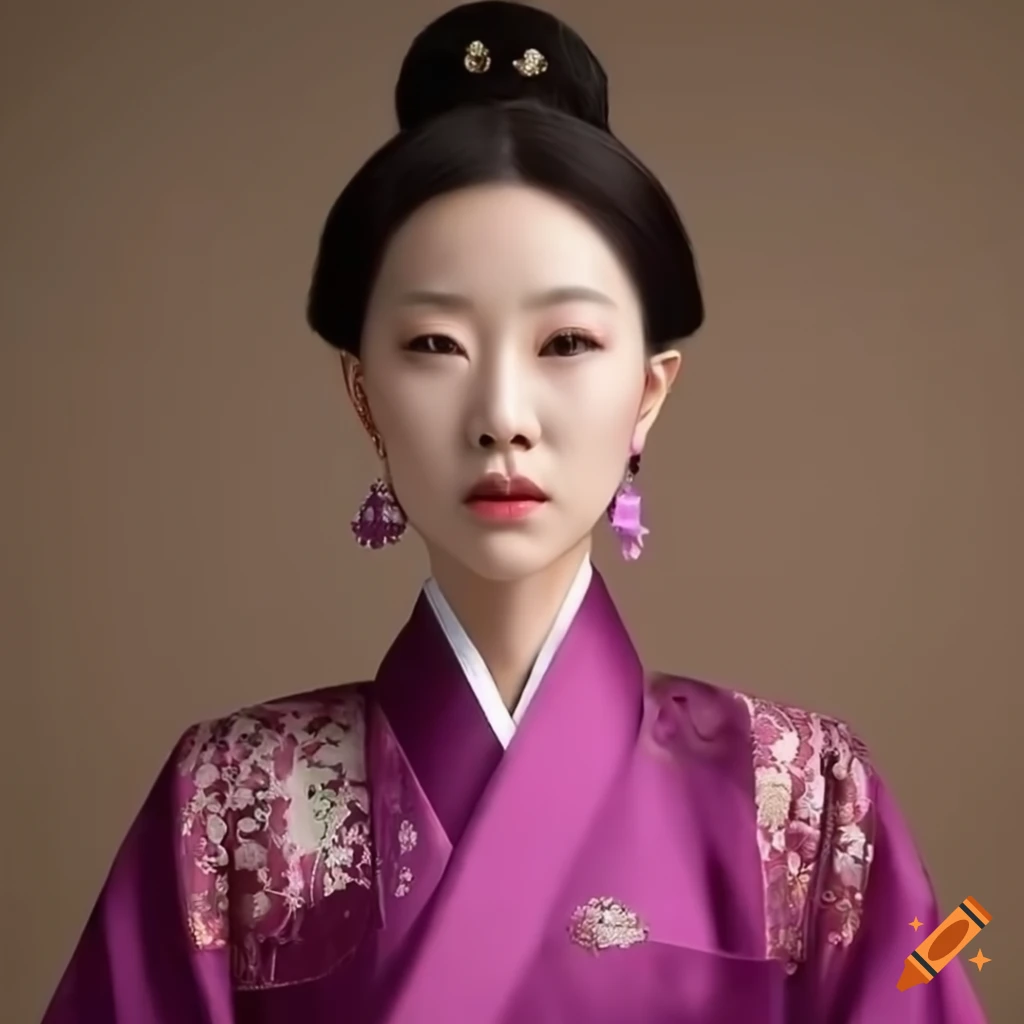 Nordic imperial consort wearing hanbok