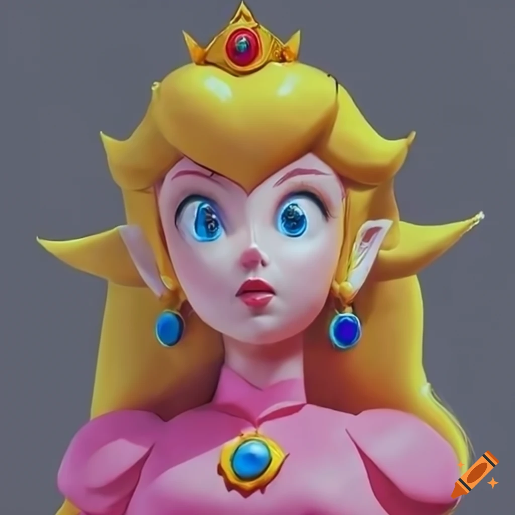 Link cosplay as princess peach on Craiyon