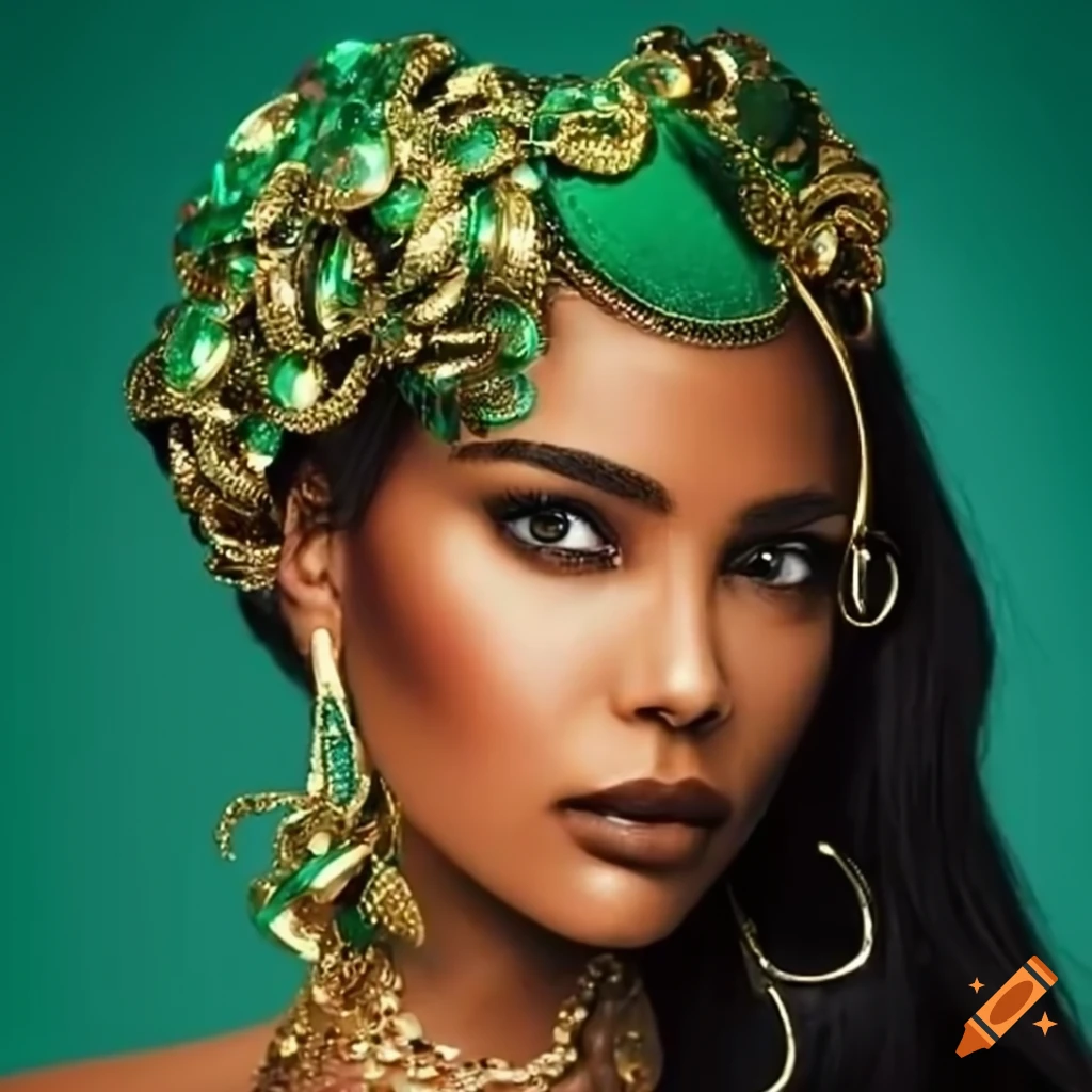 stylish-latina-woman-adorned-in-gold-jewelry-on-craiyon