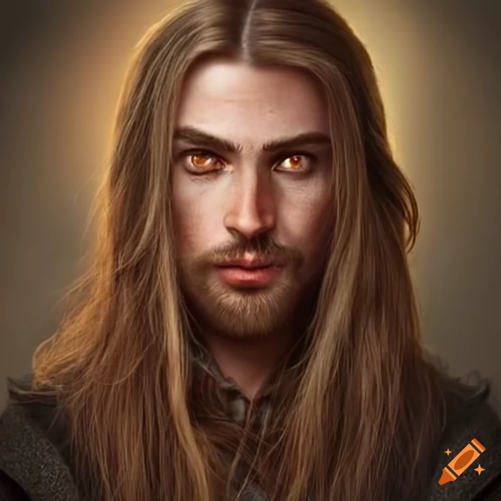 Photo Of A Wise Wizard With Long Brown Hair And Brown Eyes 6445