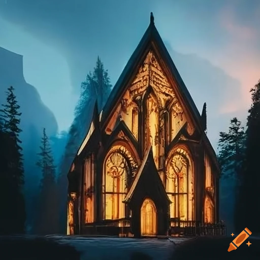 majestic cathedral-like cabin architecture