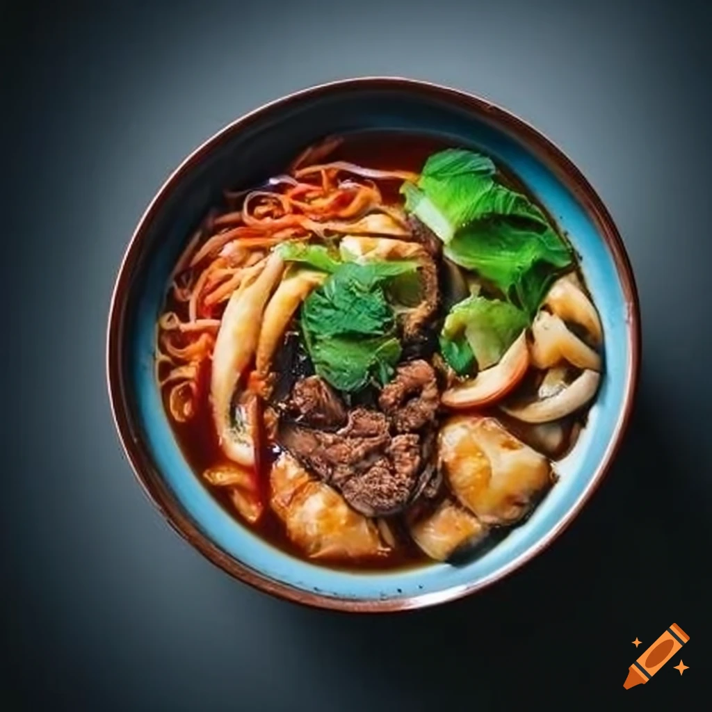photo of an Asian dish from above