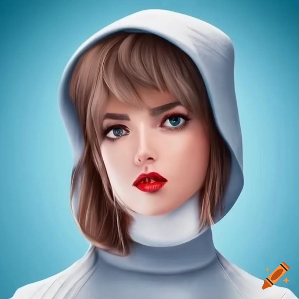 Stylish nurse outfit with turtleneck and hood