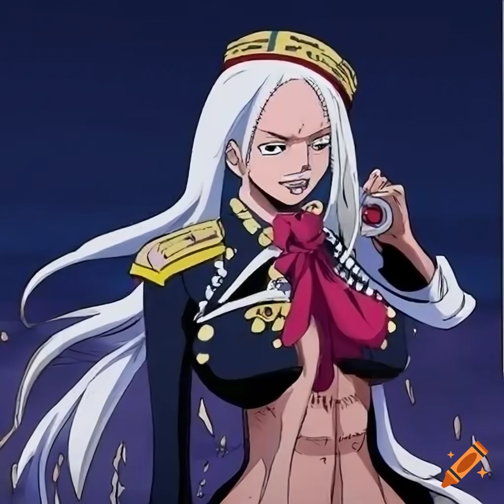 Cosplay of a female marine admiral from one piece