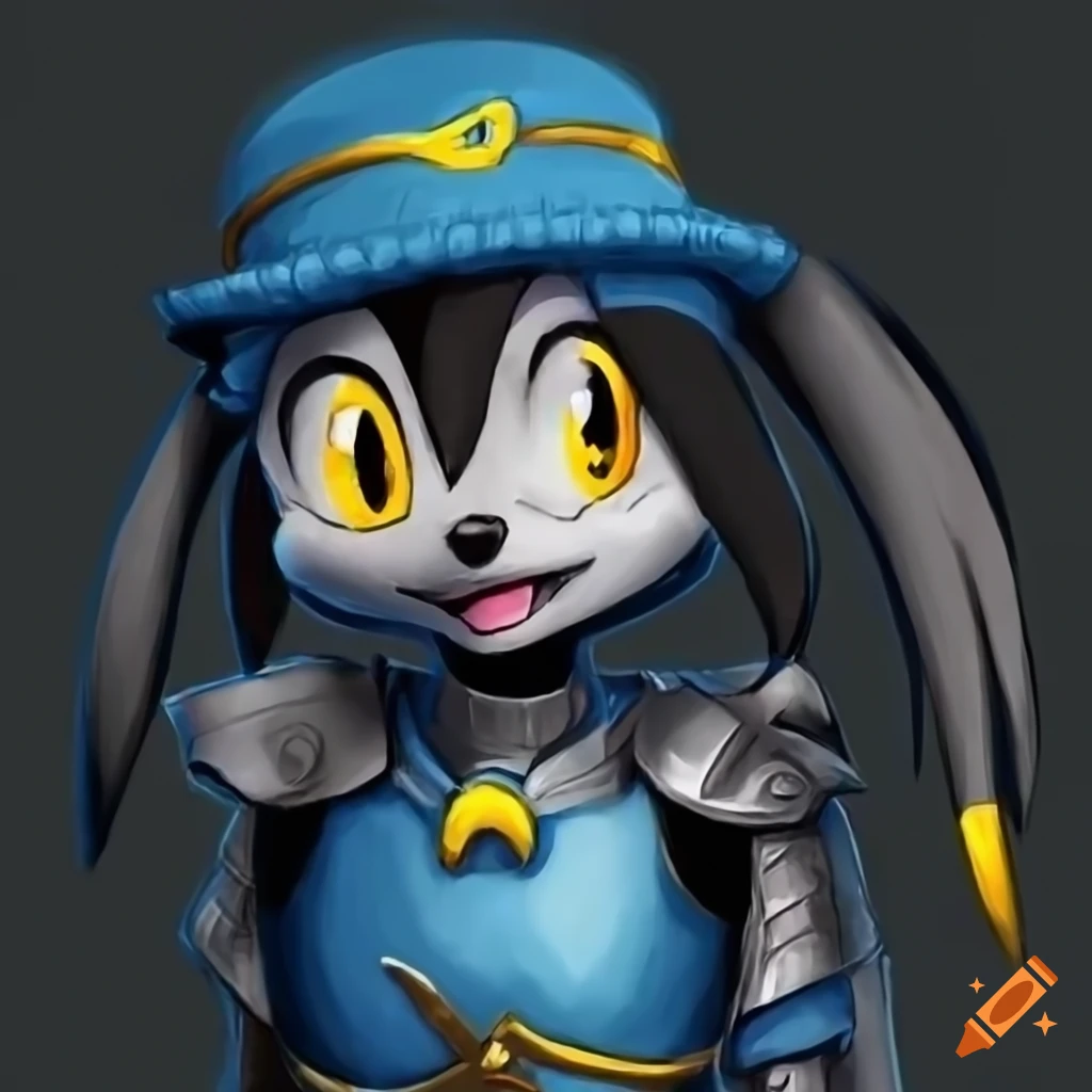 portrait of Klonoa in full plate armor