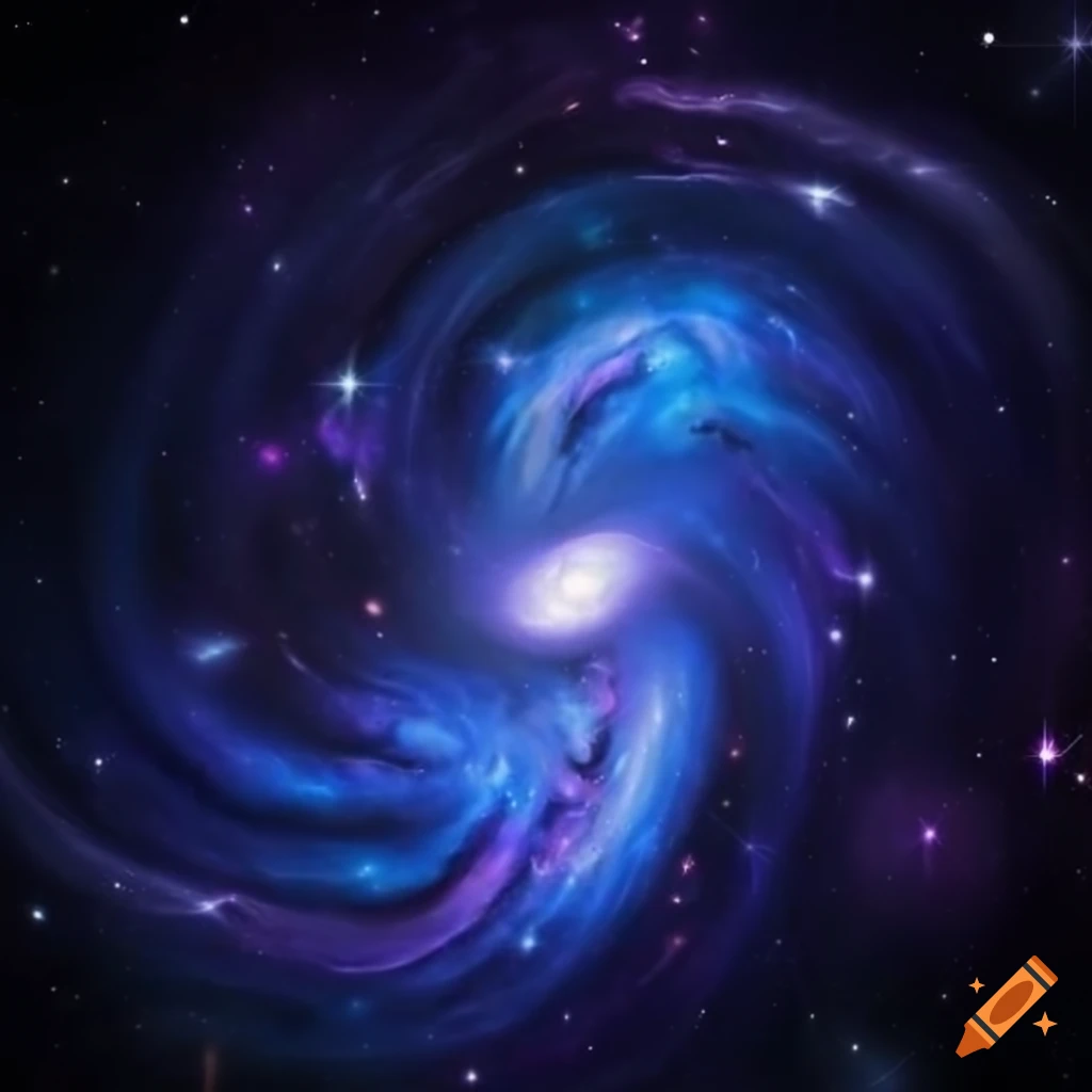 abstract cosmic swirl of stars and galaxies