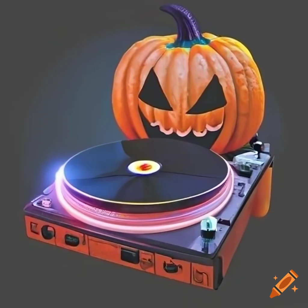 pumpkin DJ turntable