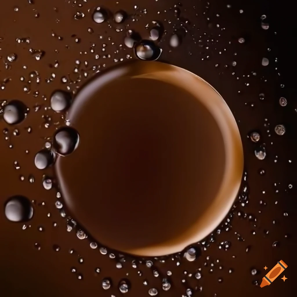 dark brown glass with bubbling liquid