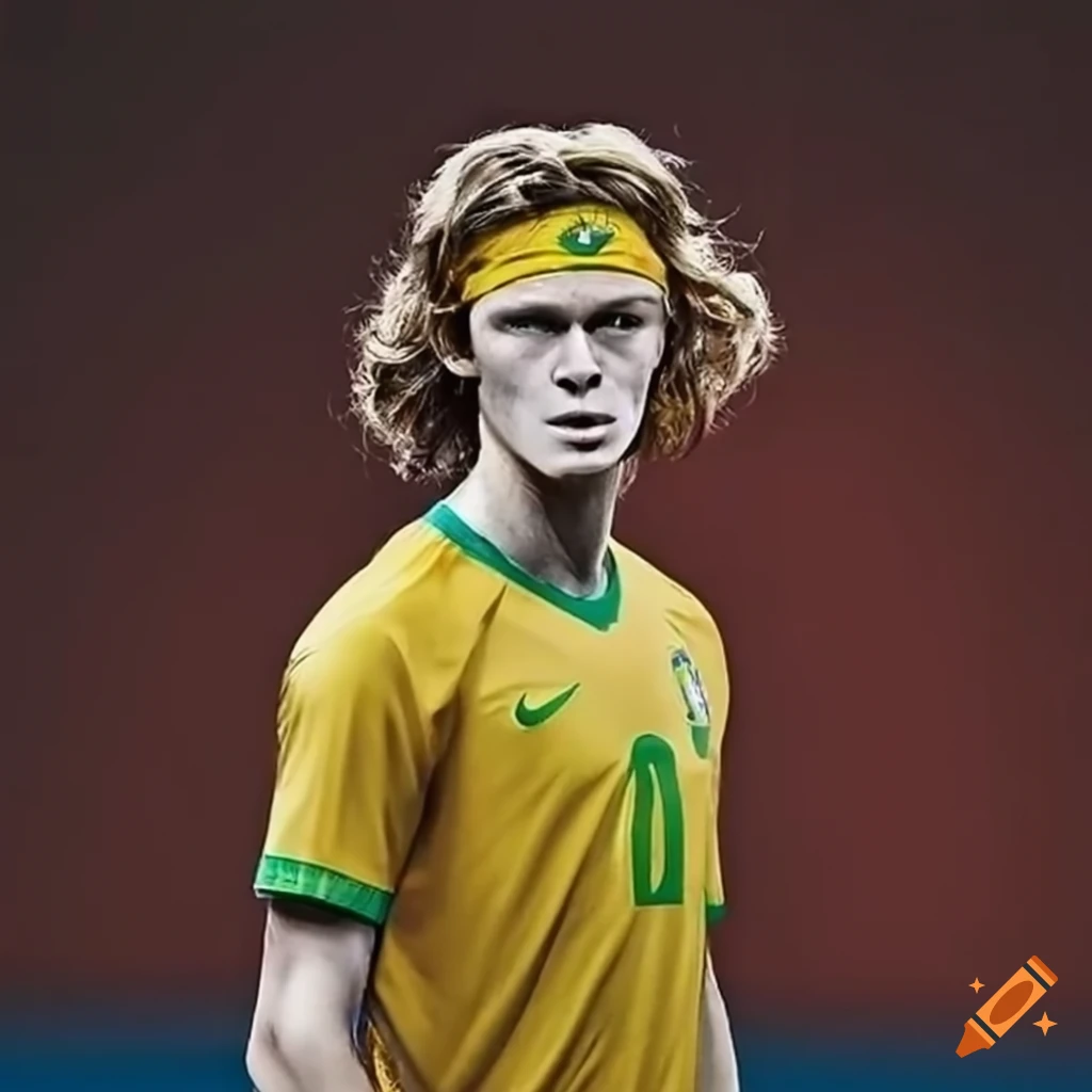 Playboi carti wearing brazil soccer jersey on Craiyon