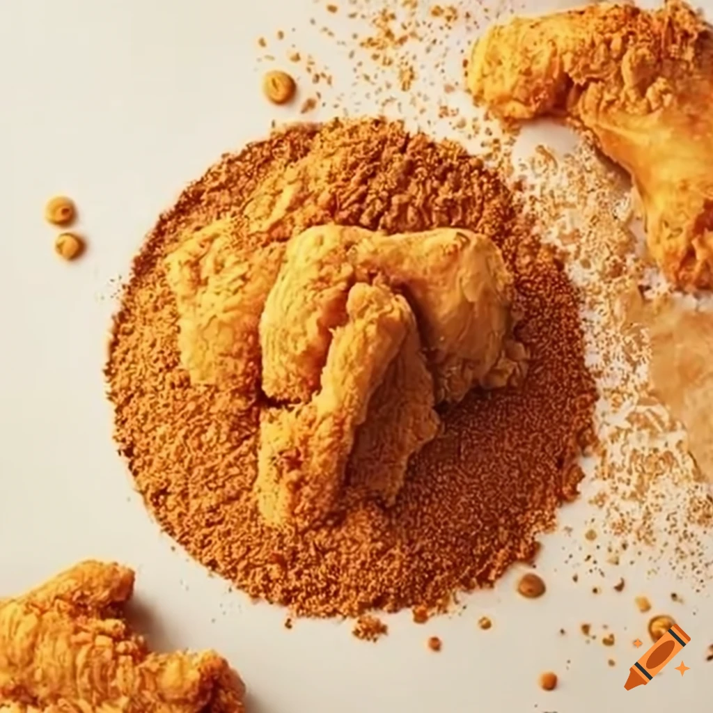 Packaging of fried chicken mix powder on Craiyon