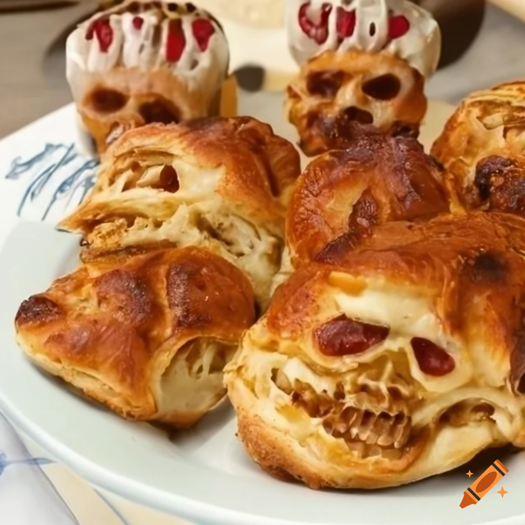 unappealing skull-shaped pastry