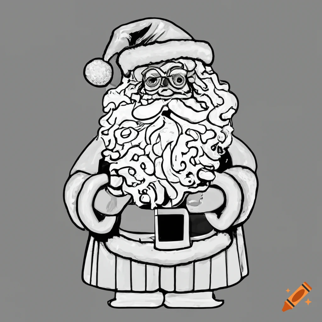 Christmas coloring book for children santa.Coloring page outline of cartoon  smiling cute Santa Claus. Colorful vector illustration, winters coloring  book for kids. 15846977 Vector Art at Vecteezy
