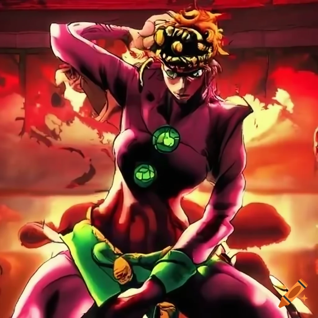 In the style of hirohiko araki, star platinum, jojo's bizarre