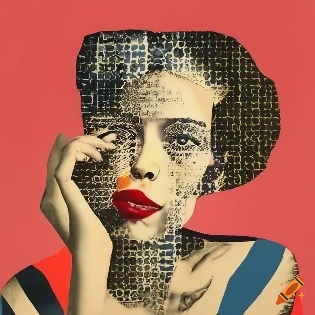 collage artwork with photorealistic images of women