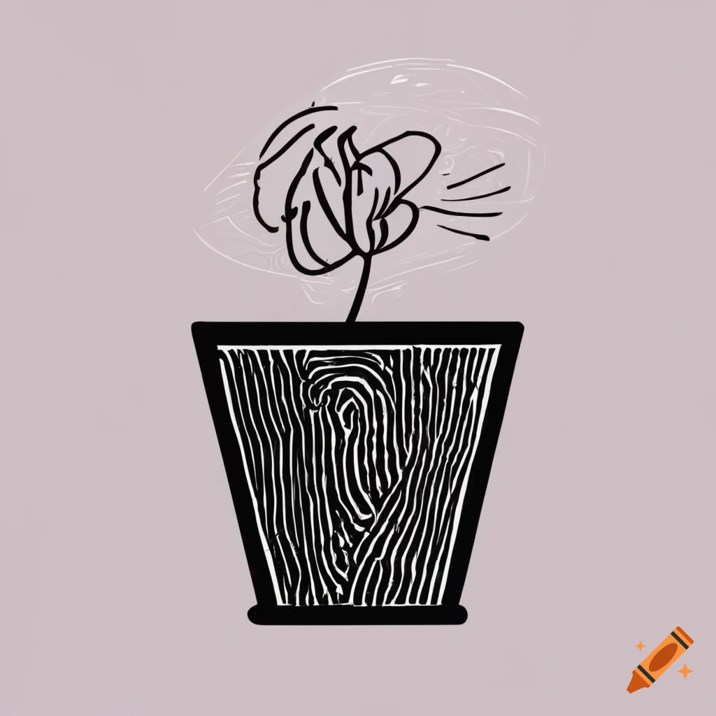 Premium Vector | Line sketch of flower pot collection home decor-sonthuy.vn